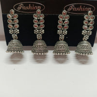 Tahura Oxidised Plated Jhumki Earrings