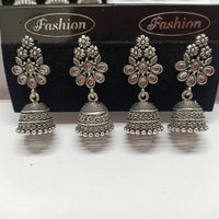 Tahura Oxidised Plated Jhumki Earrings