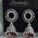 Tahura Oxidised Plated Jhumki Earrings