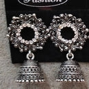 Tahura Oxidised Plated Jhumki Earrings