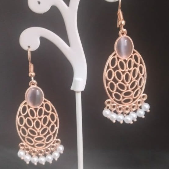Tahura Rose Gold Plated Dangler Earrings
