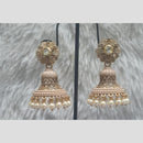 Infinity Jewels Gold Plated Crystal Stone And Meenakari Jhumki Earrings