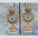 Infinity Jewels Gold Plated Crystal Stone And Meenakari Jhumki Earrings