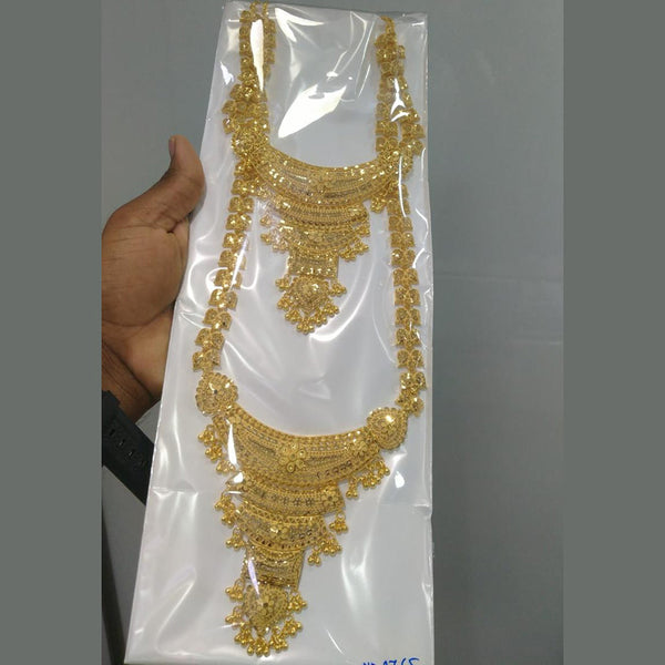 Pari Art Jewellery Gold Plated Double Necklace Set