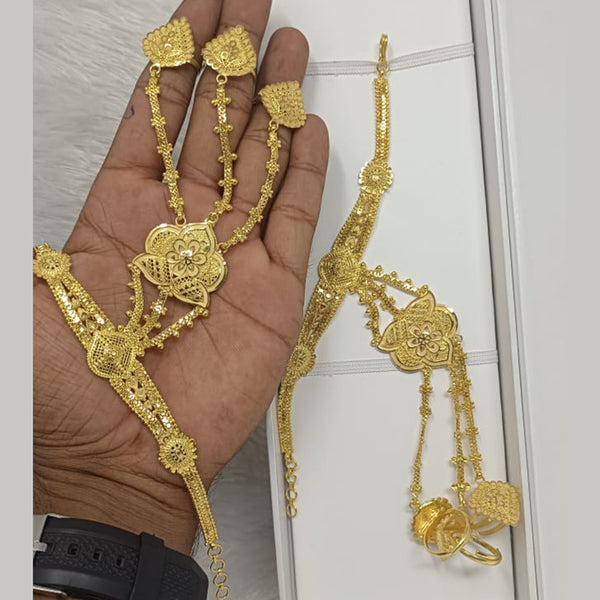 Pari Art Jewellery Forming Gold Hand Harness