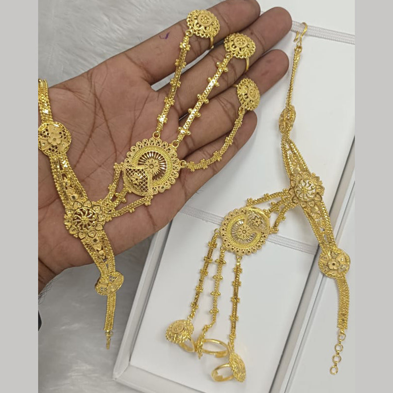 Pari Art Jewellery Forming Gold Hand Harness