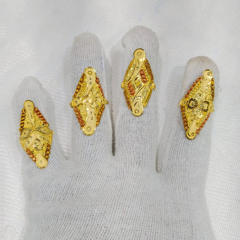 Dubai Golden Ring Gold Color Engagement Adjustable Size Finger Ring for  Ethiopian African Design Jewelry