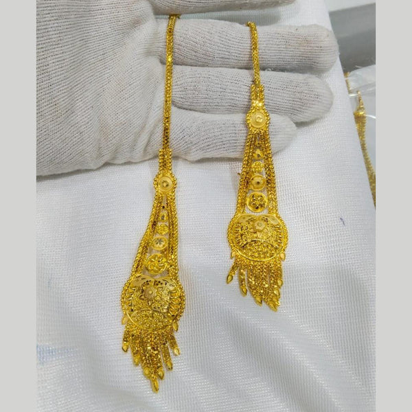 Grand Wedding Gold Haram Designs Bridal Set with Earrings HR1934