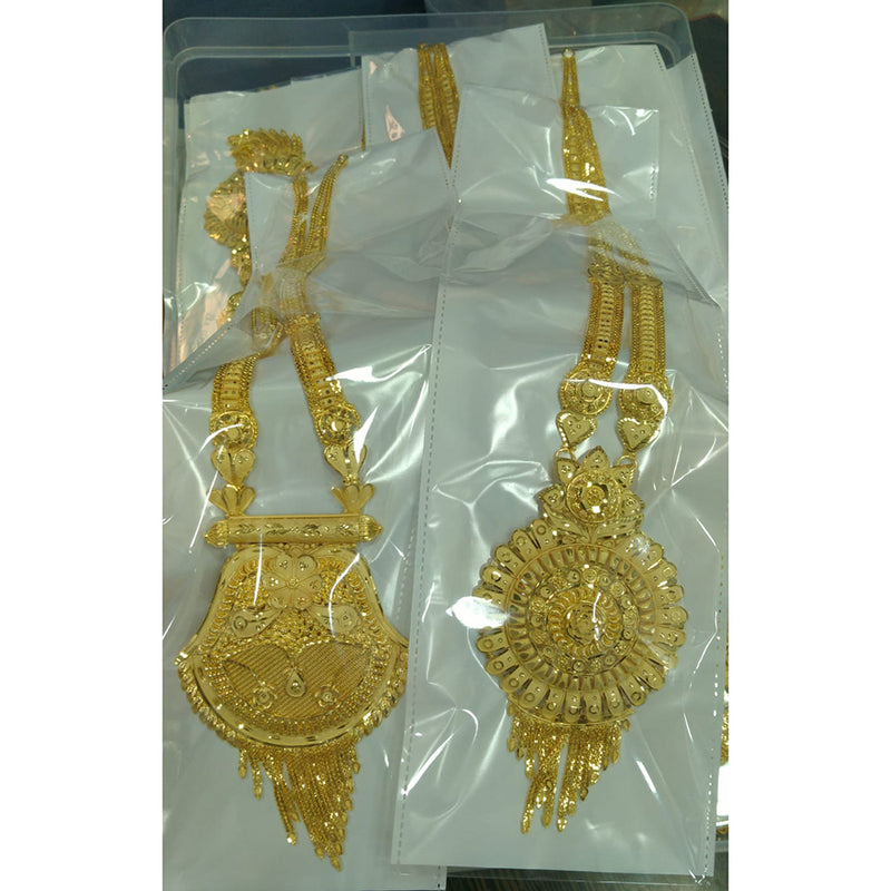 Pari Art Jewellery Forming Gold Long Necklace Set Assorted Design 1 P