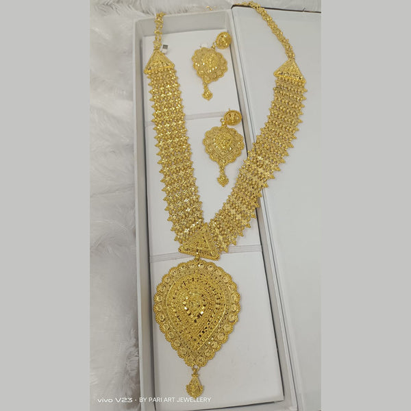 Pari Art Jewellery Forming Gold Long Necklace Set
