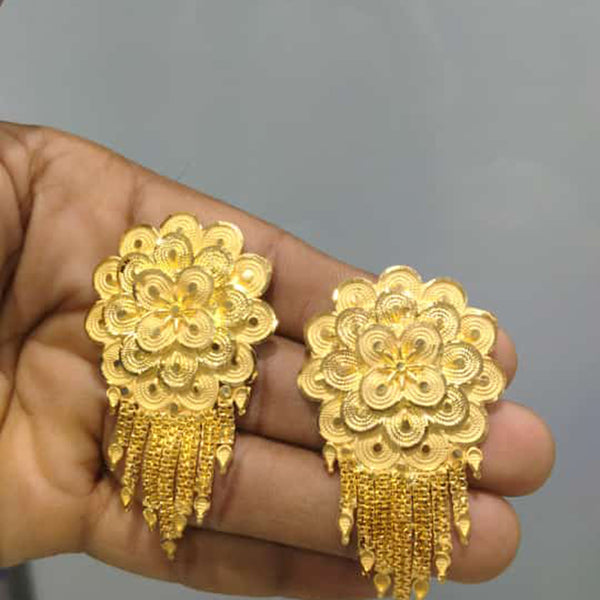 Pari Art Jewellery Forming Gold Dangler Earring