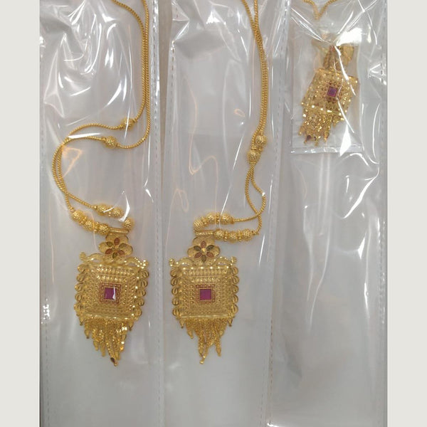 Pari Art Jewellery Forming Gold Long Necklace Set ( Set 1 )