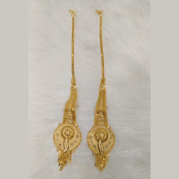 Pari Art Jewellery Forming Gold Kanchain Earrings