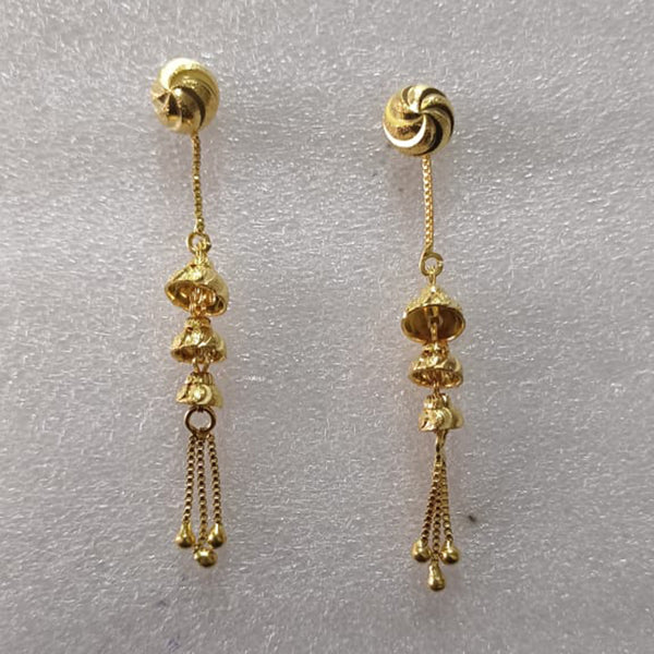 Pari Art Jewellery Forming Gold Dangler Earrings