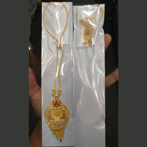 Pari Art Jewellery Forming Gold Long Necklace Set