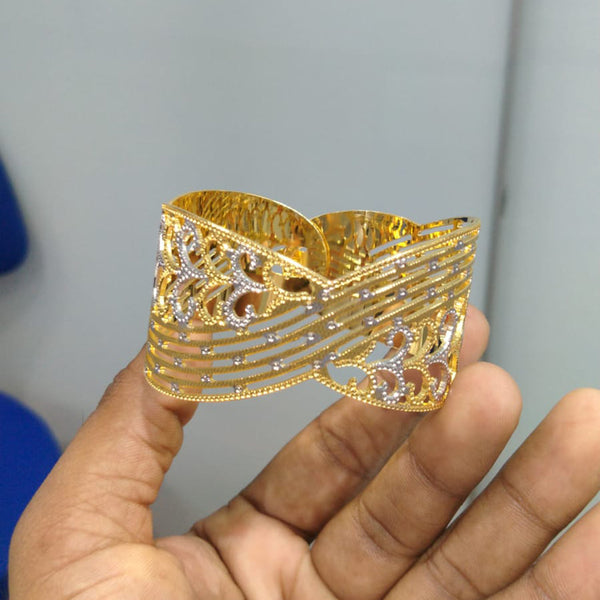 Pari Art Jewellery Forming Gold Adjustable Kada