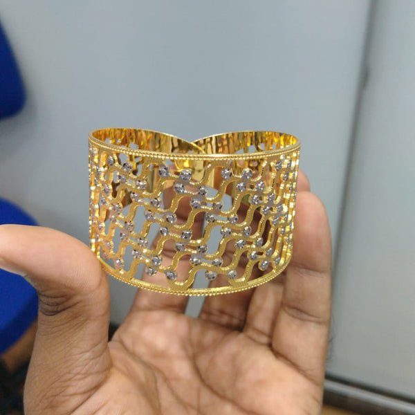 Pari Art Jewellery Forming Gold Adjustable Kada