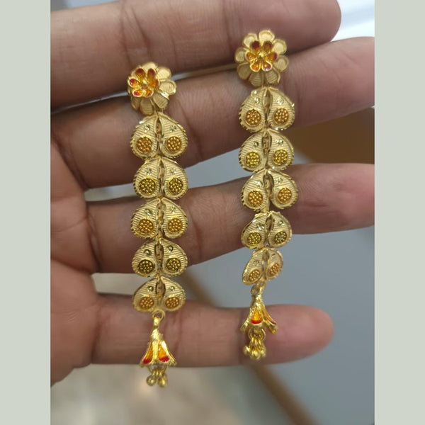 Pari Art Jewellery Forming Gold Dangler Earrings