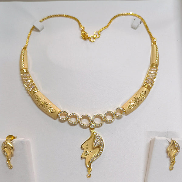 Pari Art Jewellery Forming Gold Necklace Set