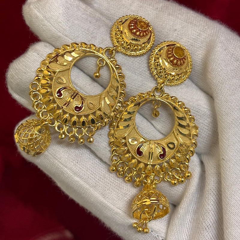 Pari Art Jewellery Gold Forming Dangler Earrings