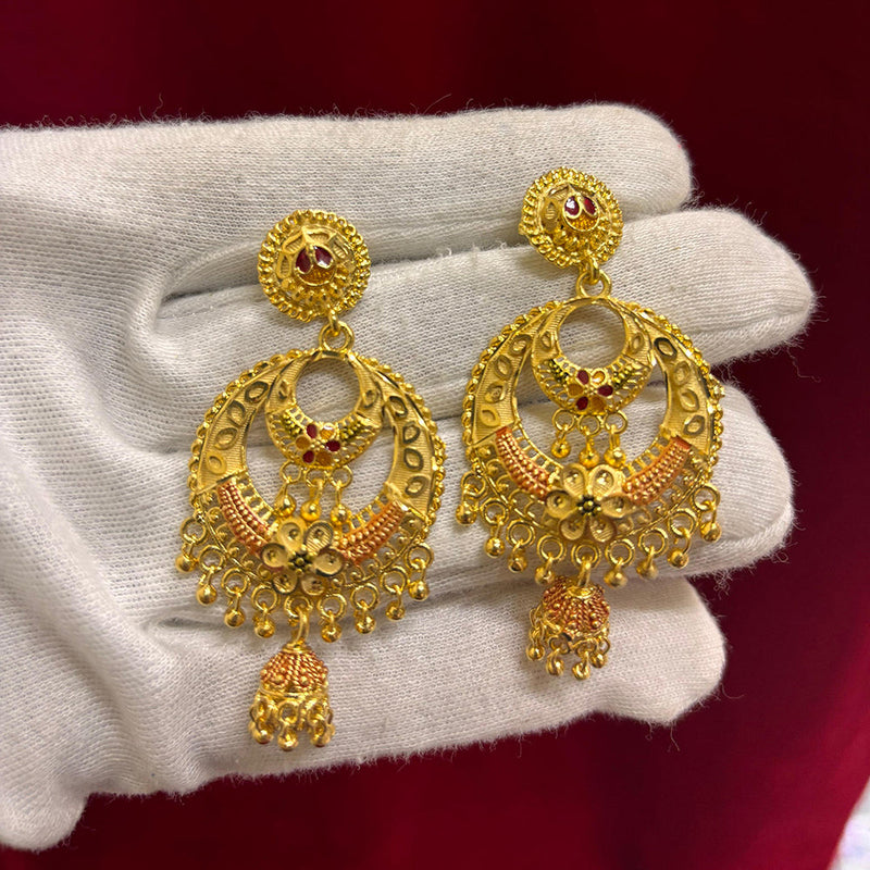 Pari Art Jewellery Gold Forming Gold Plated Dangler Earrings