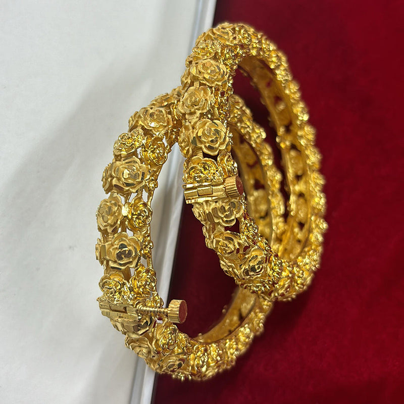 Pari Art Jewellery Forming Gold Openable Bangle Set