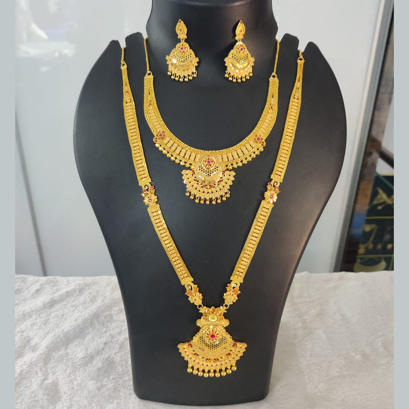 Pari Art Jewellery Forming Gold Necklace Combo