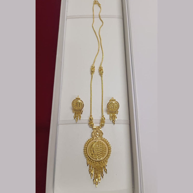 Pari Art Jewellery Forming Gold Plated Long Necklace Set