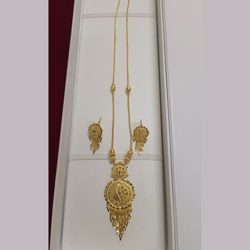 Pari Art Jewellery Forming Gold Plated Long Necklace Set