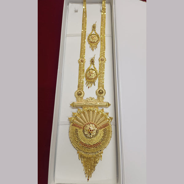 Pari Art Jewellery Forming Gold Plated Long Necklace Set