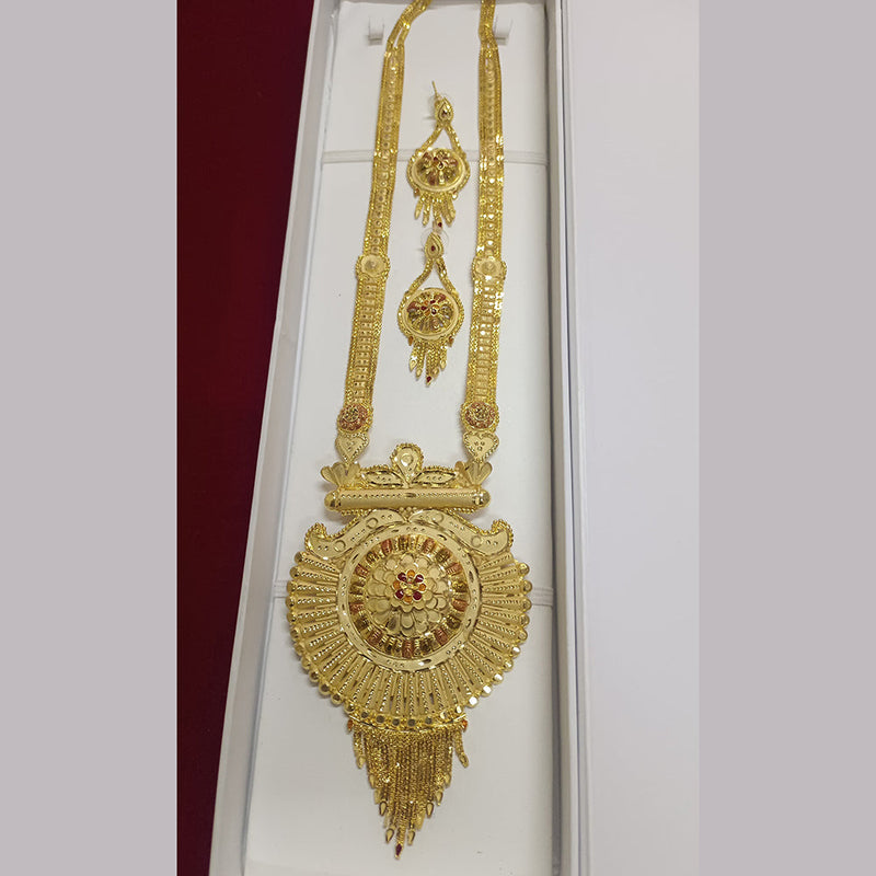 Pari Art Jewellery Forming Gold Plated Long Necklace Set