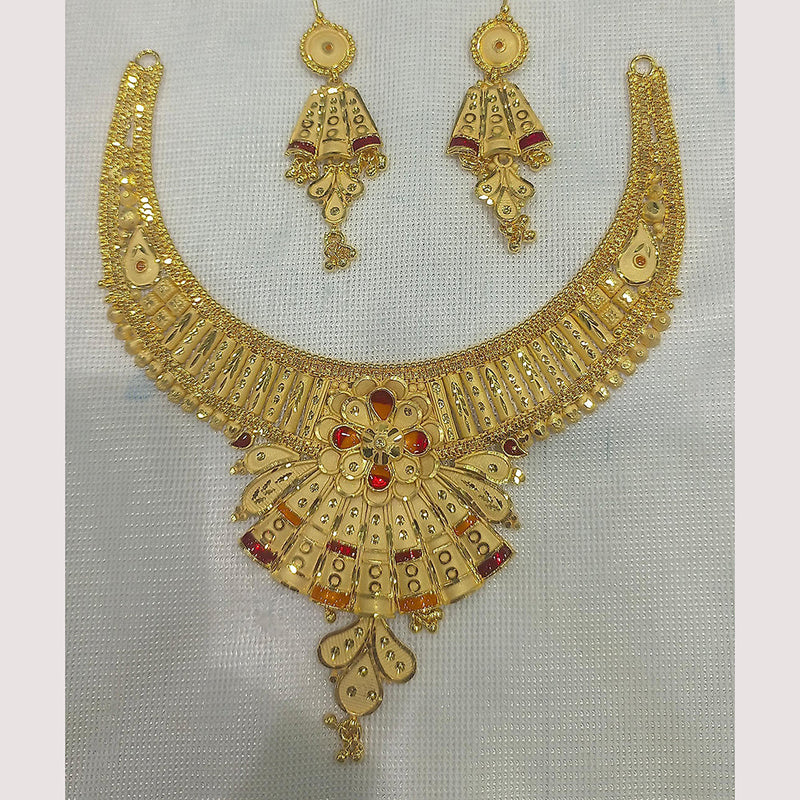 Pari Art Jewellery Forming Gold Plated Necklace Set