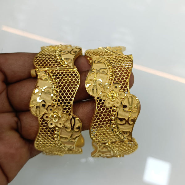 Pari Art Jewellery Forming Gold Openable Bangle Set