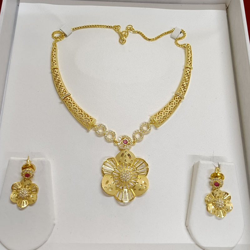 Pari Art Jewellery Forming Gold Plated Necklace Set