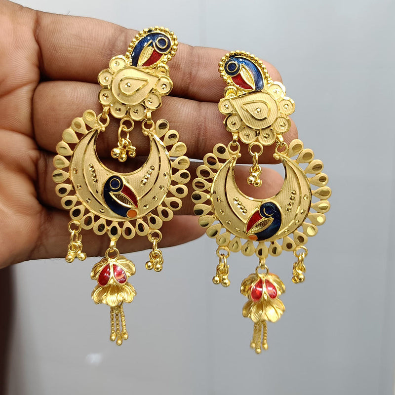 Pari Art Jewellery Gold Forming Gold Plated Dangler Earrings