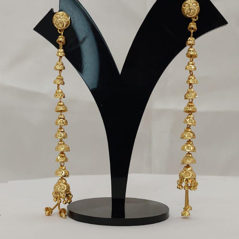 Pari Art Jewellery Gold Forming Dangler Earrings