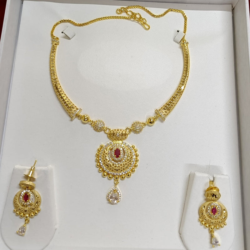 Pari Art Jewellery Forming Gold Plated Necklace Set