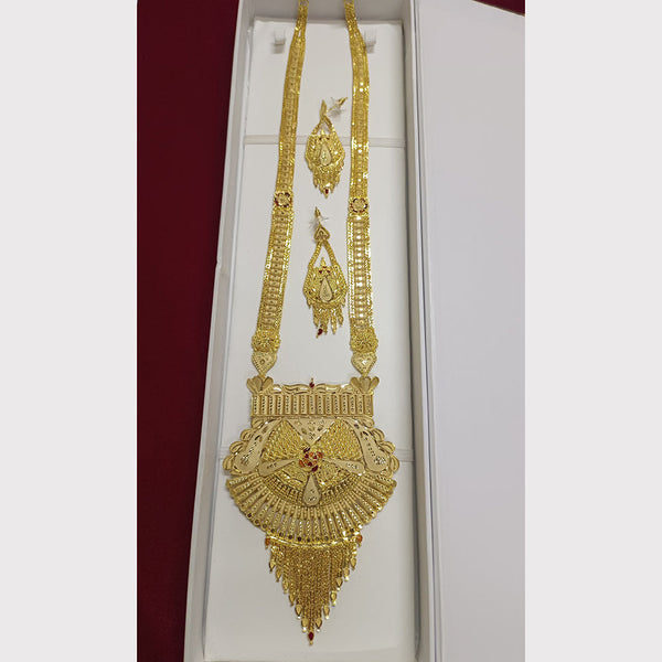 Pari Art Jewellery Forming Gold Plated Long Necklace Set