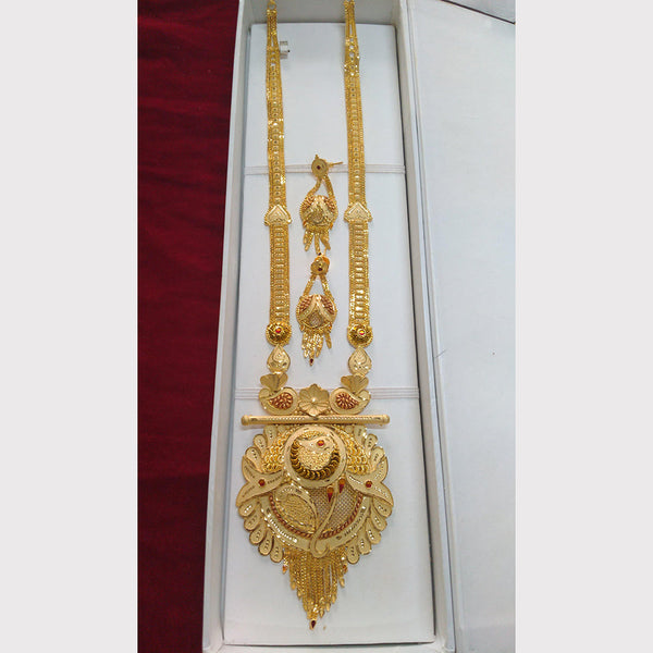 Pari Art Jewellery Forming Gold Plated Long Necklace Set