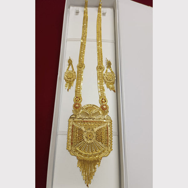 Pari Art Jewellery Forming Gold Plated Long Necklace Set