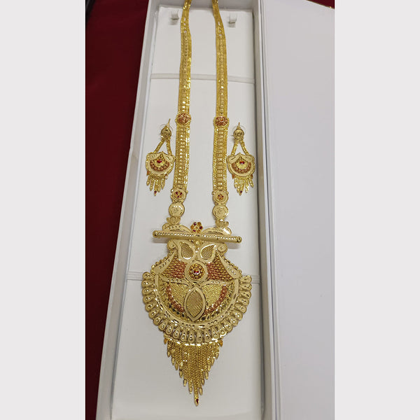 Pari Art Jewellery Forming Gold Plated Long Necklace Set