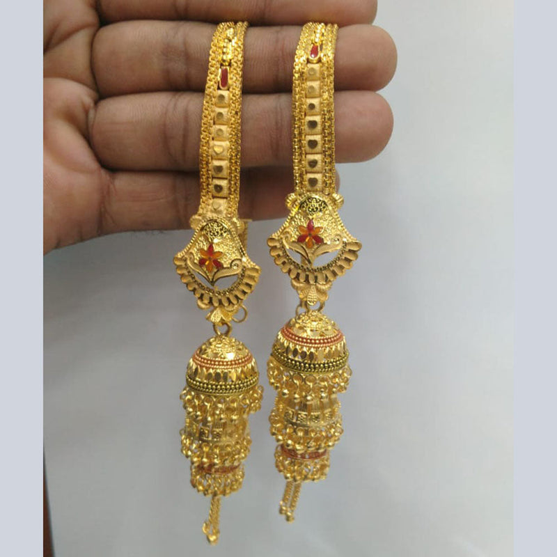 Pari Art Jewellery Gold Forming Dangler Earrings