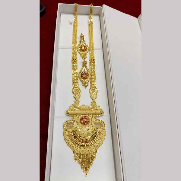 Pari Art Jewellery Forming Gold Plated Long Necklace Set