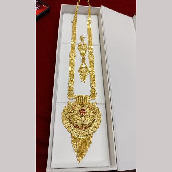 Pari Art Jewellery Forming Gold Plated Long Necklace Set