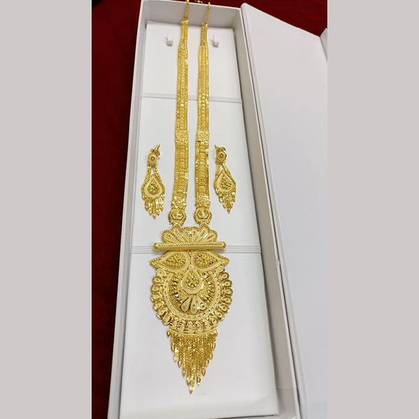 Pari Art Jewellery Forming Gold Plated Long Necklace Set