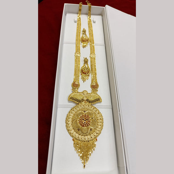 Pari Art Jewellery Forming Gold Plated Long Necklace Set