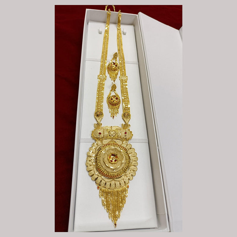 Pari Art Jewellery Forming Gold Plated Long Necklace Set