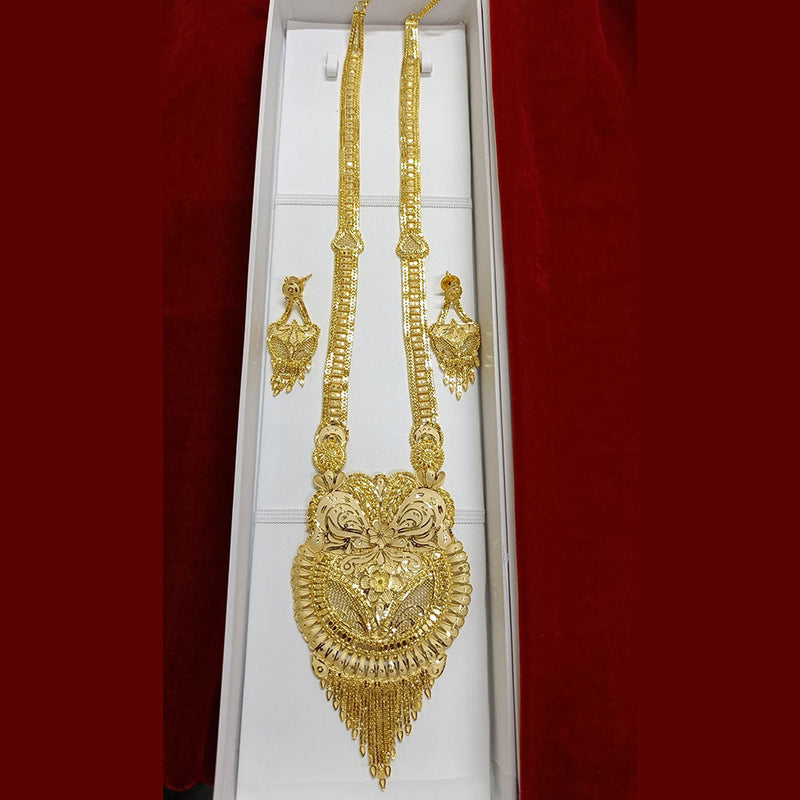 Pari Art Jewellery Forming Gold Plated Long Necklace Set