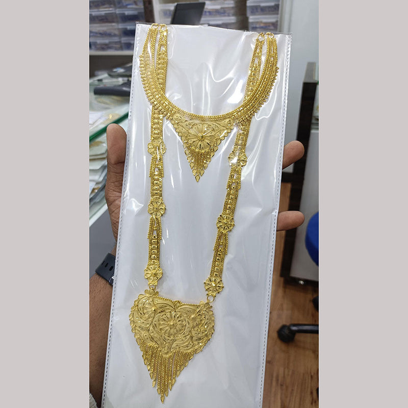 Pari Art Jewellery Forming Gold Plated Double Necklace Set