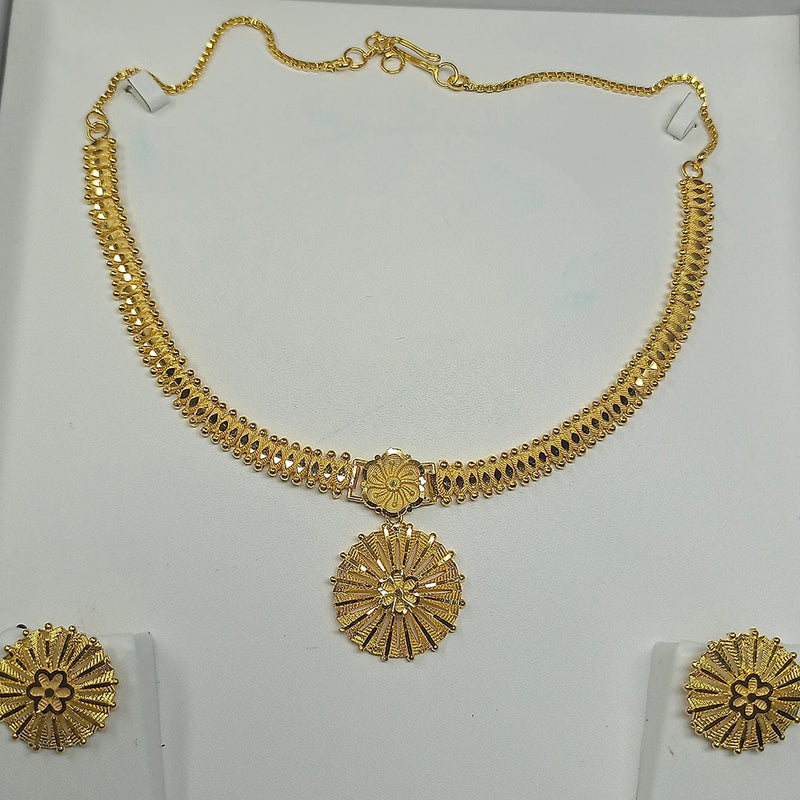 Pari Art Jewellery Forming Gold  Necklace Set